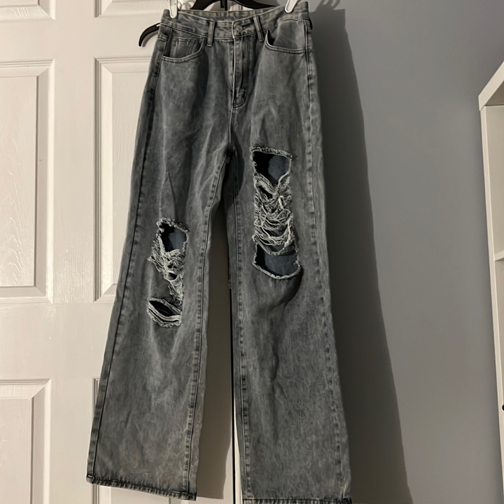 Faded mom jeans